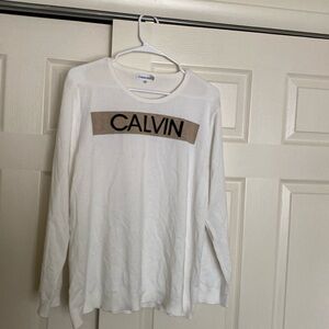 White Calvin Klein long sleeve